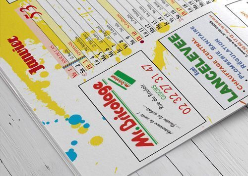 Impresión offset de calendarios, formato revista grapa